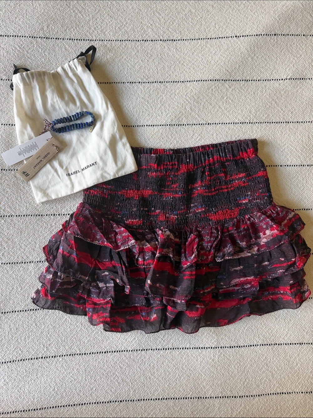 Isabel Marant pour H&M Girls 9-10Y Ruffled Mini Skirt and NWT Bracelet